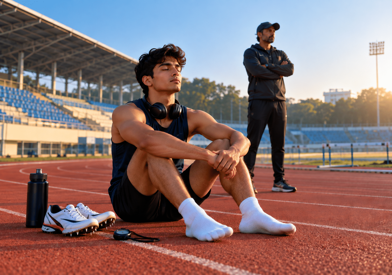 Golden-Hour Trackside Focus